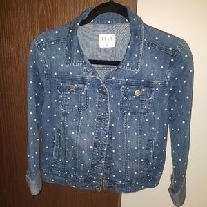 Women's Polka Dot Denim Jacket